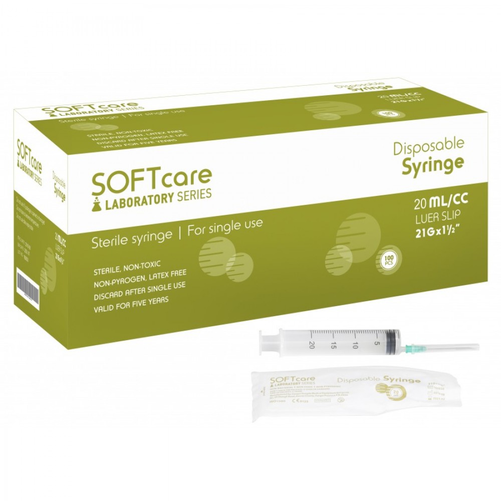 Σύριγγες 20ml G-21 x1½" 0.8 x 40mm Soft 50τμχ