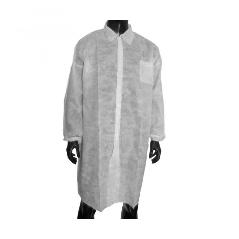 Ρόμπα επισκεπτών Non-Woven με Κουμπιά Labcoat Soft 10τμχ