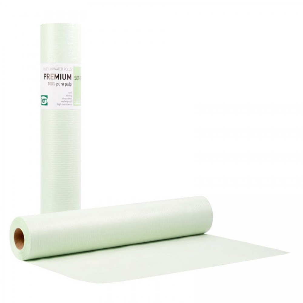 Εξεταστικά Ρολά Πλαστικοποιημένα Premium Πράσινο 58cm x 50m 12τμχ