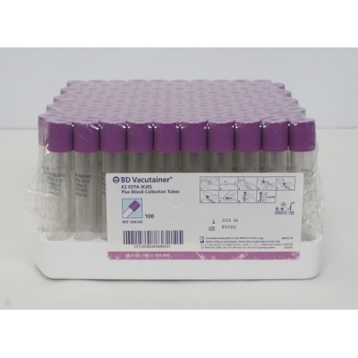 Φιαλίδια Αιμοληψίας Κ2EDTA μωβ 2ml Vacutainer 100τμχ