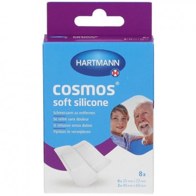 Αυτοκόλλητα Επιθέματα Μικροτραυμάτων Cosmos Hartmann Soft Silicone 2 Μεγέθη σε Κασετίνα 8τμχ