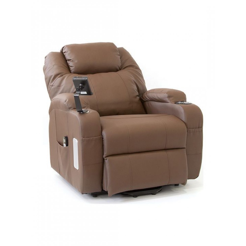 Ηλεκτρική Πολυθρόνα Ανύψωσης Horizon Vita δερματίνη καφέ 09-2-188
