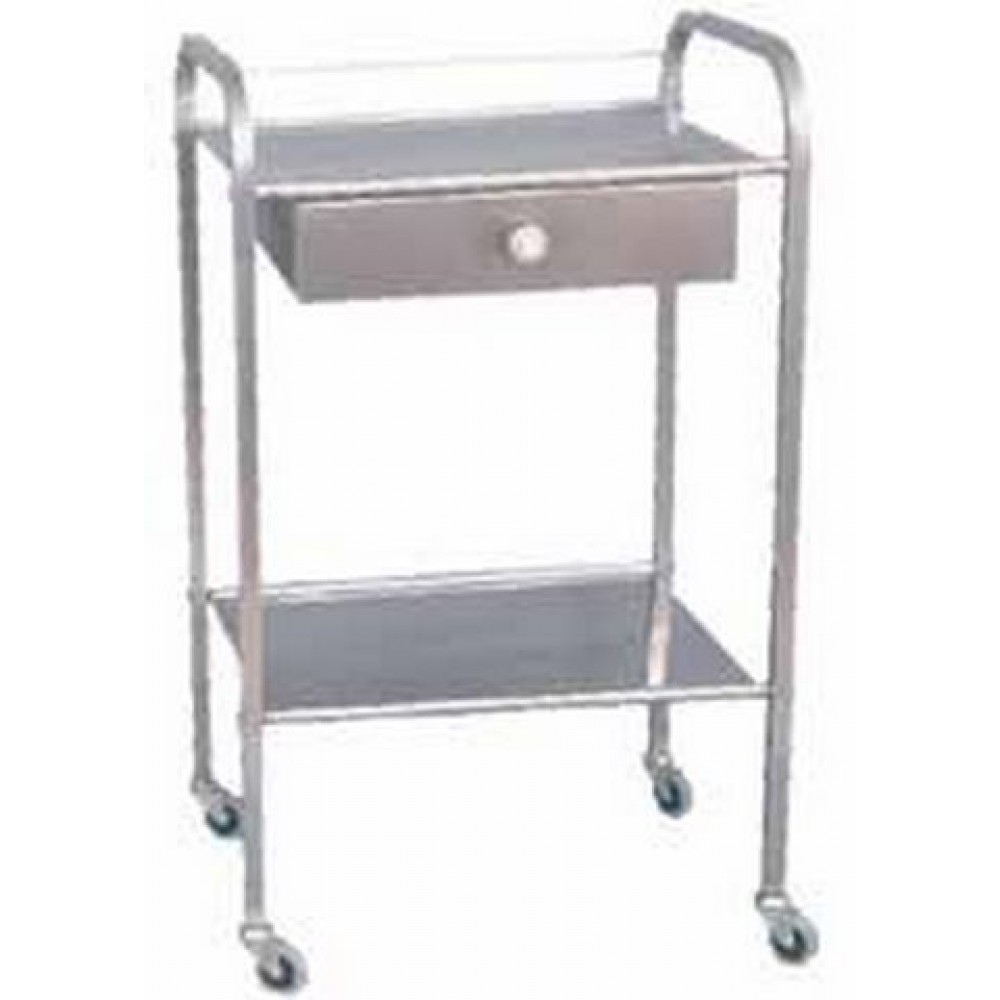 Τραπέζι 2 Ράφια Λαμαρίνα Inox και 1 Συρτάρι Inox 1102 Marinopoulos 0,4x0,5x0,9m