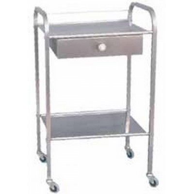 Τραπέζι 2 Ράφια Λαμαρίνα Inox και 1 Συρτάρι Inox 1102 Marinopoulos 0,4x0,5x0,9m