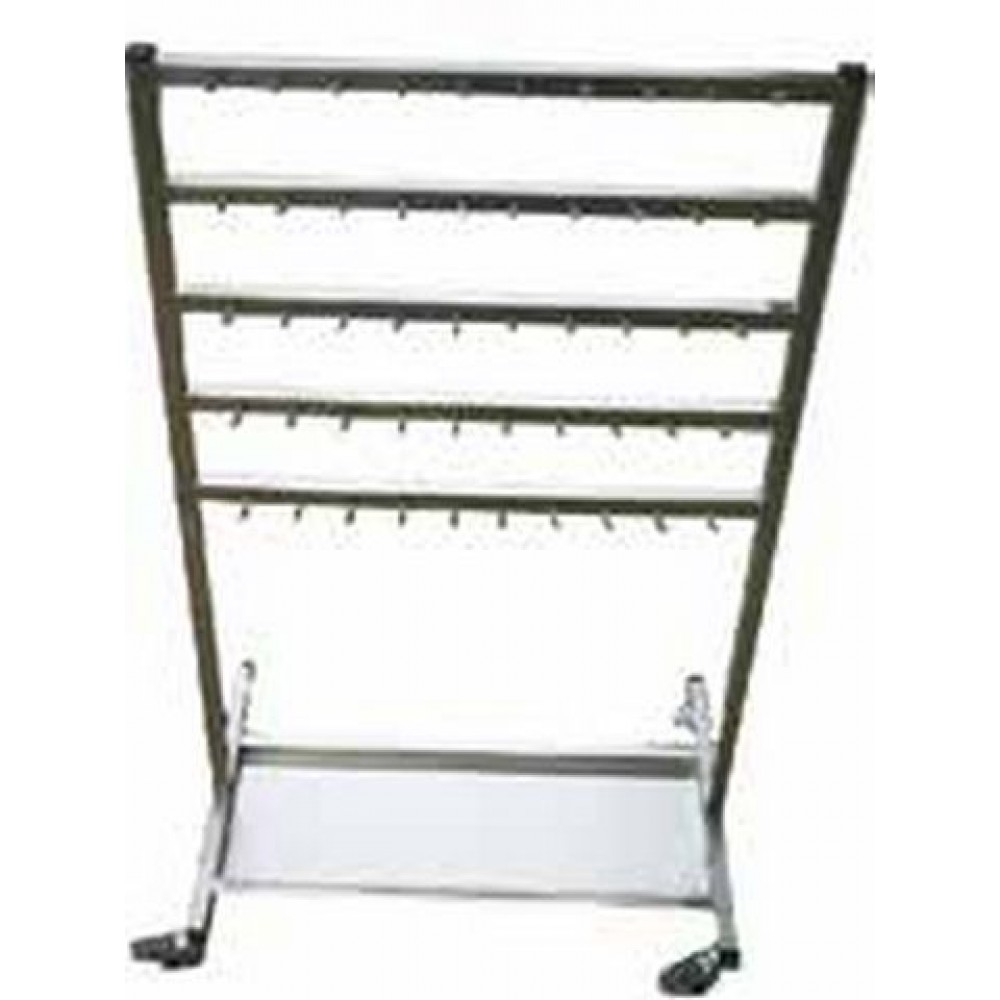 Τροχήλατο Inox με Άγκιστρα για Γάζες και Ράφι 11254 Marinopoulos 0,6x0,4x1m