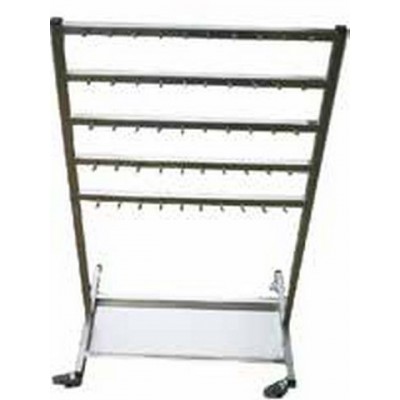 Τροχήλατο Inox με Άγκιστρα για Γάζες και Ράφι 11254 Marinopoulos 0,6x0,4x1m