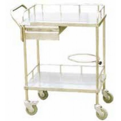 Τραπέζι Νοσηλείας Inox 2 Ράφια και Συρτάρι KB12B Marinopoulos 0,45x0,64x0,8m