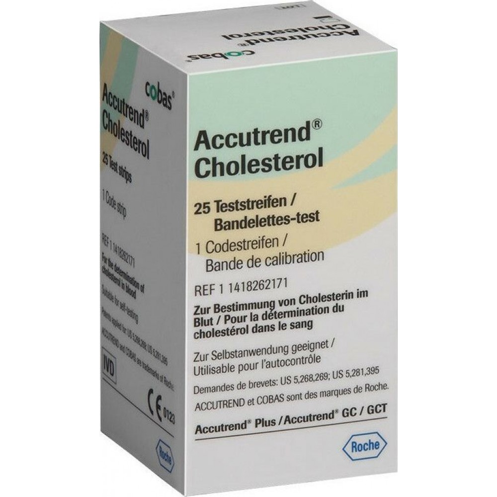 Ταινίες Χοληστερόλης Accutrend Cholesterol Roche 25τμχ