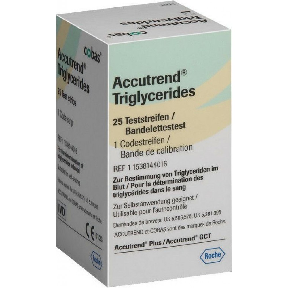 Ταινίες τριγλυκεριδίων Accutrend Triglycerides Roche 25τμχ
