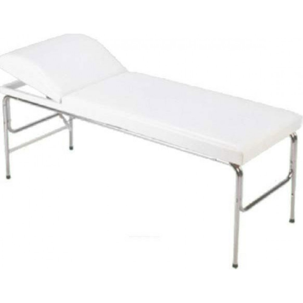Εξεταστικό Κρεβάτι με Σταθερά Πόδια και Πομπέ Προσκέφαλο T1S1 Marinopoulos λευκό