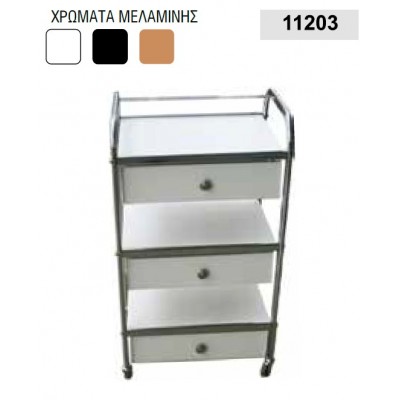 Τραπέζι 3 Ράφια Μελαμίνη και 3 Σύρταρια 11203 Marinopoulos 0,4x0,5x1m