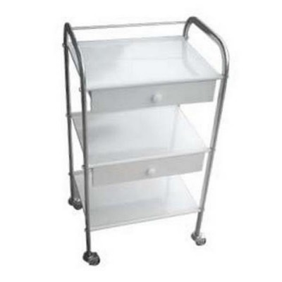 Τραπέζι 3 Ράφια Λαμαρίνα και 2 Συρτάρια Ηλεκτροστατικής Βαφής 1123 Marinopoulos 0,4x0,5x1m