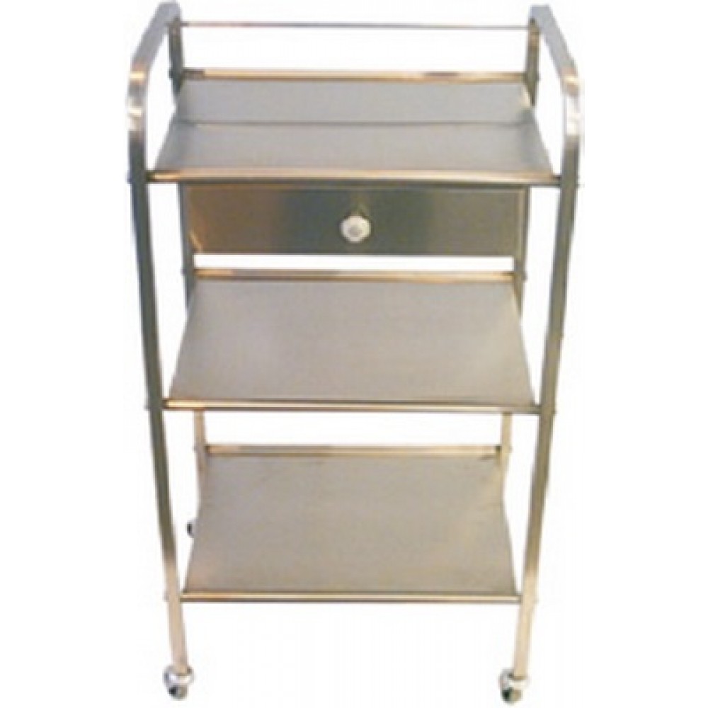 Τραπέζι 3 Ράφια Λαμαρίνα Inox και 1 Συρτάρι Inox 11255 Marinopoulos 0,4x0,5x1m