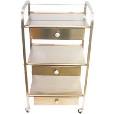 Τραπέζι 3 Ράφια Λαμαρίνα Inox και 3 Συρτάρια Inox 11253 Marinopoulos 0,4x0,5x1m