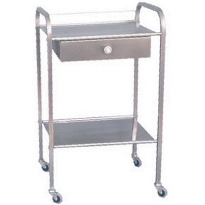 Τραπέζι 2 Ράφια Λαμαρίνα Inox και Συρτάρι Inox 1102 Marinopoulos 0,4x0,5x0,9m