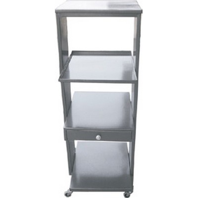 Τραπέζι με 4 Ράφια Λαμαρίνα Ηλεκτροστατικής Βαφής και 1 Συρτάρι 11134 Marinopoulos 0,6x0,5x1,32m