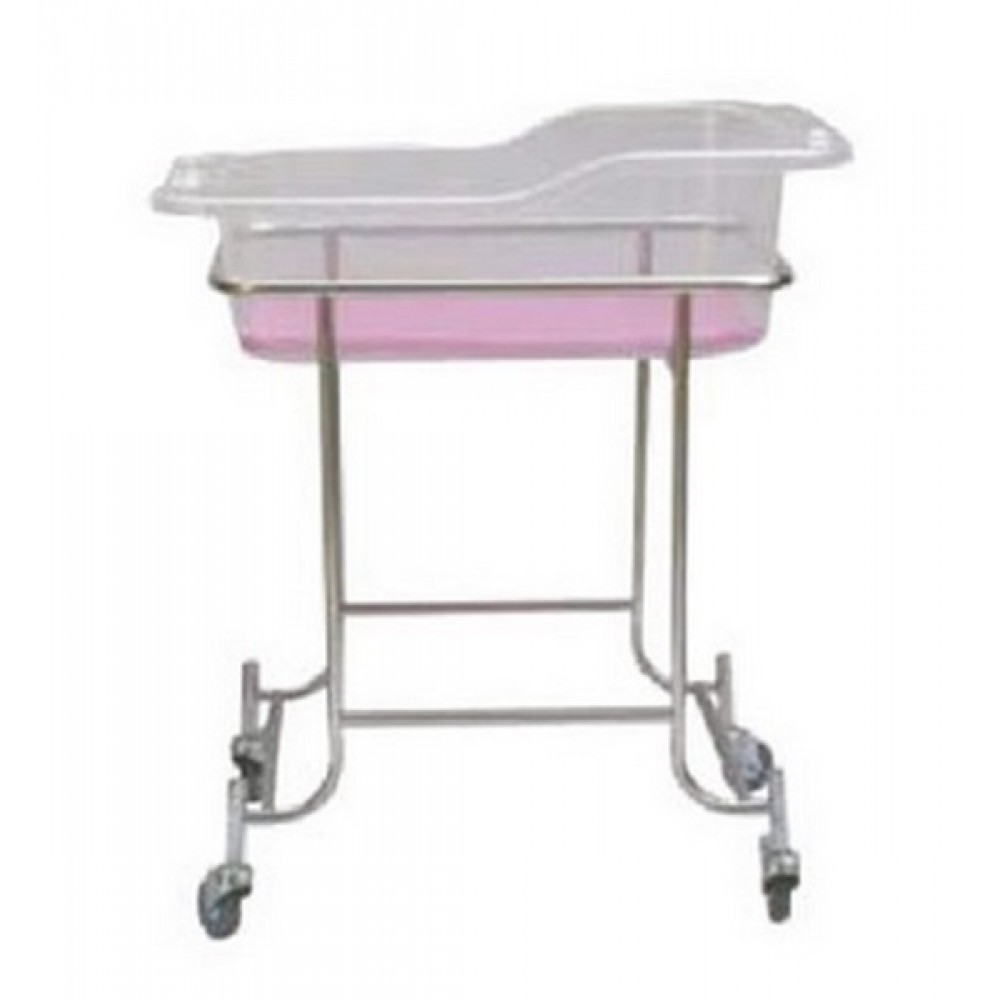 Κουνάκι Νεογνών Inox Τροχήλατο ΚΒ153Β Marinopoulos 0,68x0,38x0,8m