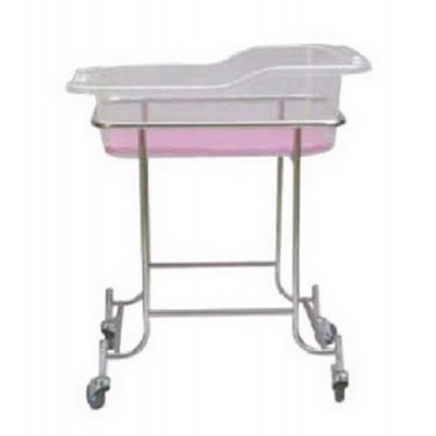 Κουνάκι Νεογνών Inox Τροχήλατο ΚΒ153Β Marinopoulos 0,68x0,38x0,8m