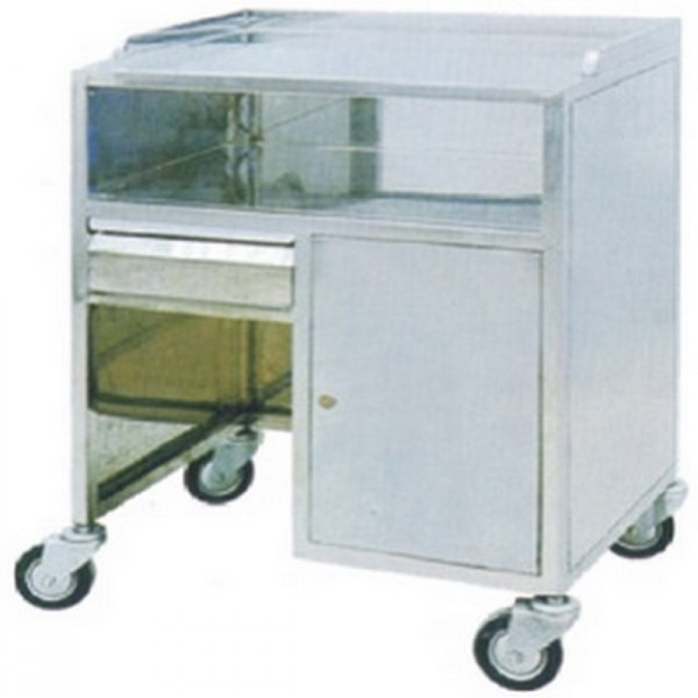 Τραπέζι Inox Αναισθησίας με Συρτάρι και Ντουλάπι ΚΒ125 Marinopoulos 0,42x0,64x0,8m
