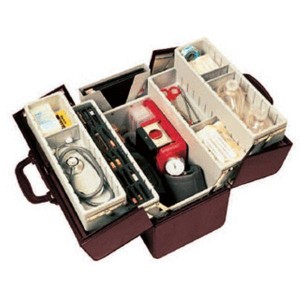 Concertina 12εκ. Μπορντό Δέρμα Bollmann