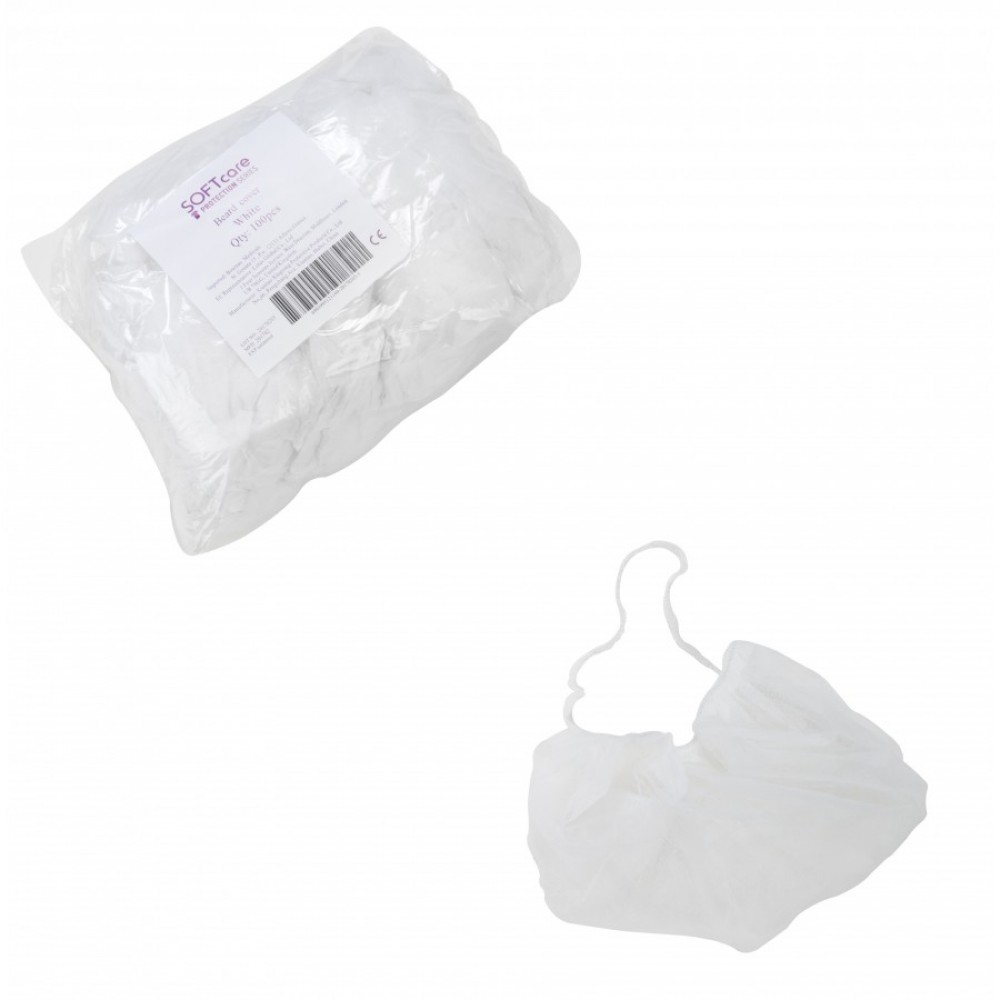 Κάλυμμα για Γένια Soft λευκό 100τμχ