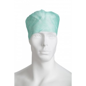 Σκούφια Non Woven Δετή Soft πράσινη 100τμχ