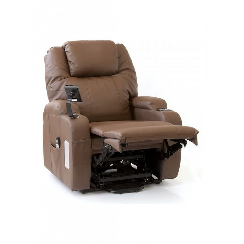 Ηλεκτρική Πολυθρόνα Ανύψωσης Horizon Vita δερματίνη καφέ 09-2-188