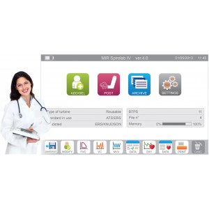 Σπιρόμετρο Spirolab MIR με SpO2 και Τουρμπίνα Πολλαπλών Χρήσεων