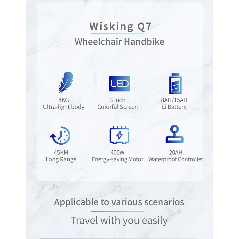 Trailer Αναπηρικού Αμαξιδίου Q7 09-2-181 Wisking Vita Orthopaedics