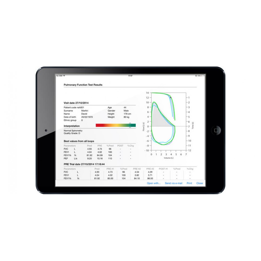 Σπιρόμετρο Spirobank II Basic MIR με 60 Τουρμπίνες ΜΧ FlowMir