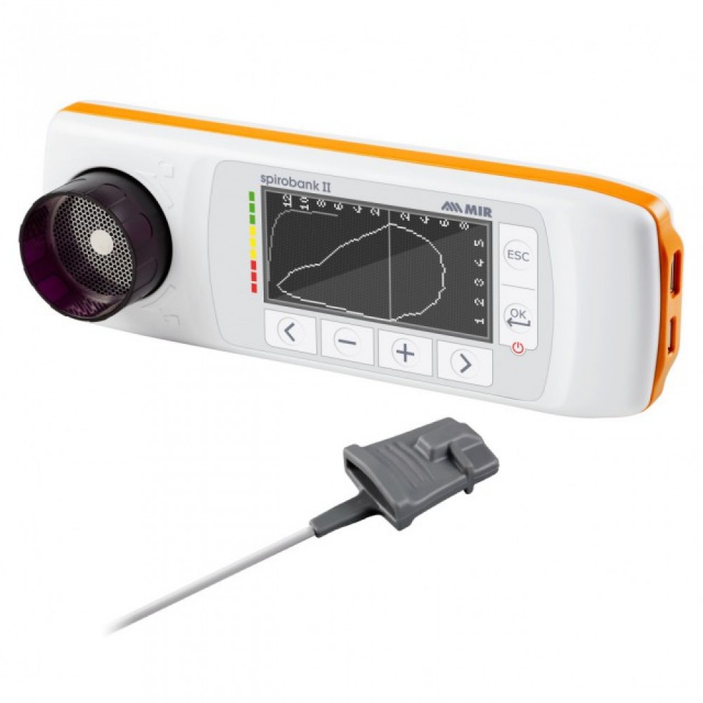 Σπιρόμετρο Spirobank II Smart MIR με SpO2 και 60 Τουρμπίνες ΜΧ FlowMir