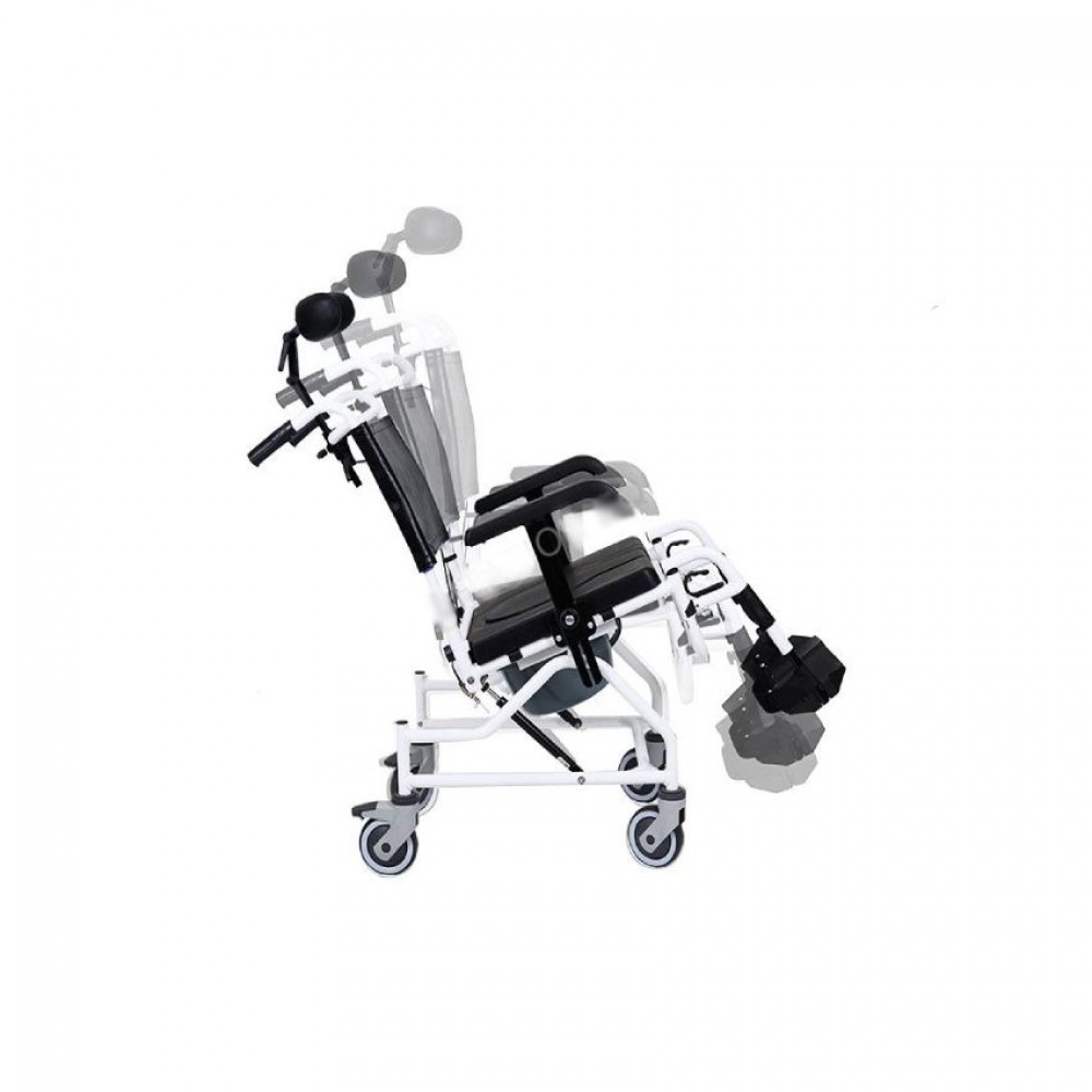 Καρέκλα αλουμινίου τροχήλατη, αδιάβροχη με WC 09-2-013 Vita