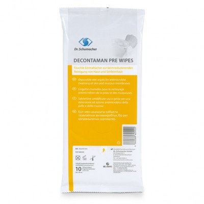 Αντιμικροβιακά Μαντηλάκια Σώματος Dr Schumacher Decontaman Pre Wipes 10τμχ