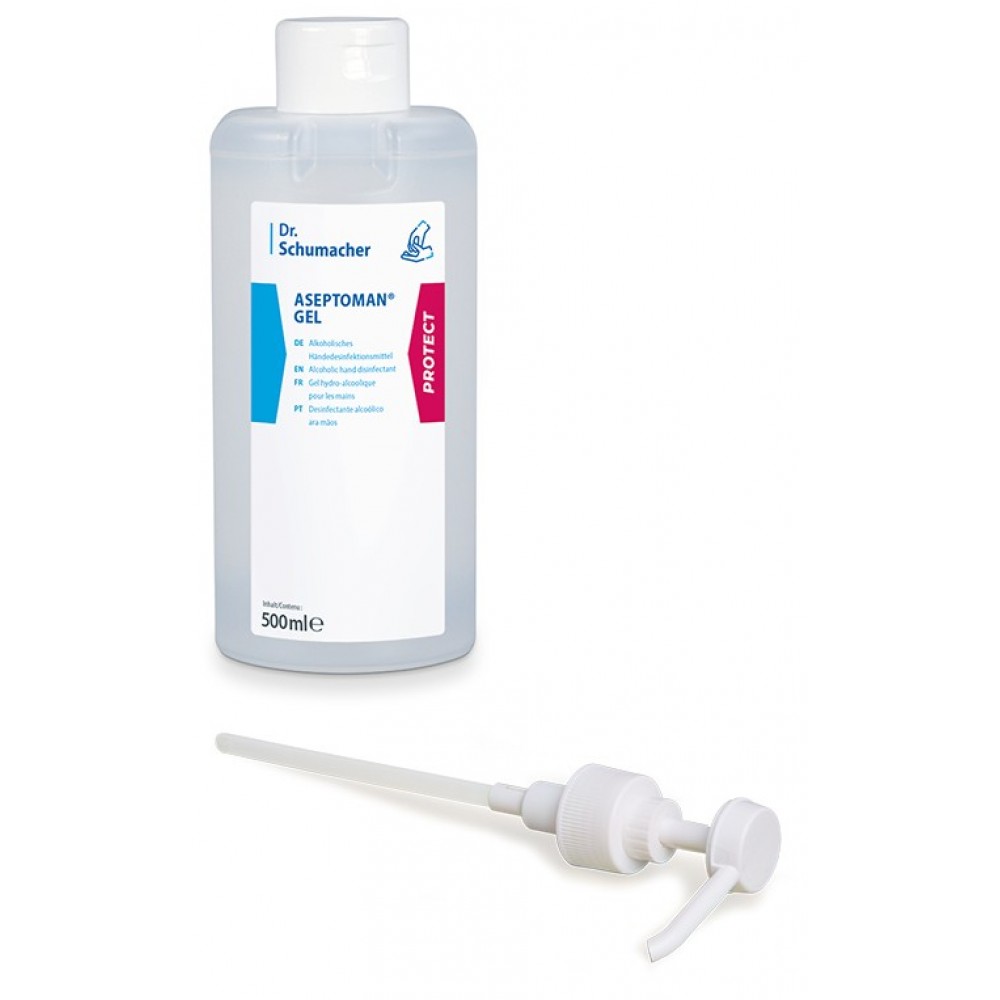 Αντισηπτικό Χεριών Dr Schumacher Aseptoman Med 500ml με αντλία 72% αιθανόλη