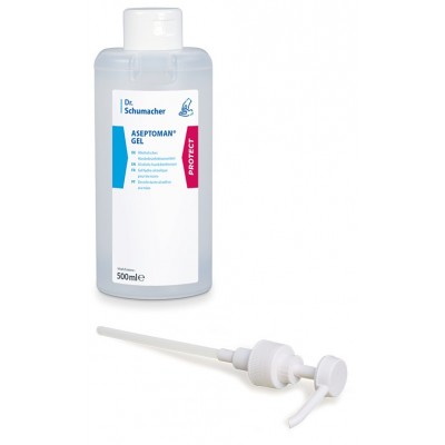 Αντισηπτικό Χεριών Dr Schumacher Aseptoman Med 500ml με αντλία 72% αιθανόλη