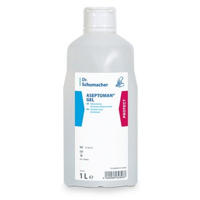 Αντισηπτικό Χεριών Dr Schumacher Aseptoman Gel 1000ml 85% αιθανόλη