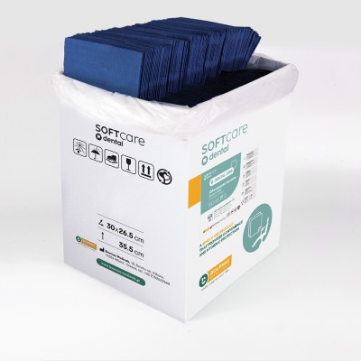 Oδοντιατρικές Πετσέτες Soft Care Plus 3ply Μπλε 500 τμχ