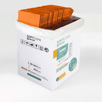 Oδοντιατρικές Πετσέτες Soft Care Plus 3ply Πορτοκαλί 500 τμχ