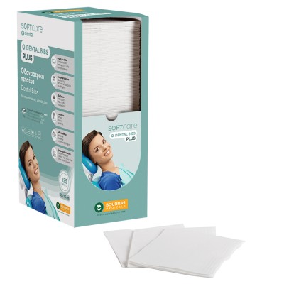 Oδοντιατρική Πετσέτα Soft Care Plus 3ply με Dispenser Λευκό (4 x 125 τμχ)
