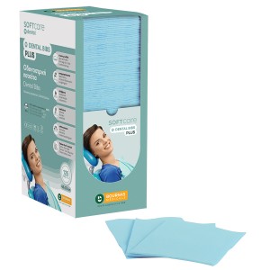Oδοντιατρική Πετσέτα Soft Care Plus 3ply με Dispenser Γαλάζιο (4 x 125 τμχ)