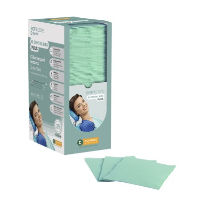 Oδοντιατρική Πετσέτα Soft Care Plus 3ply με Dispenser Πράσινο Μέντας (4 x 125 τμχ)