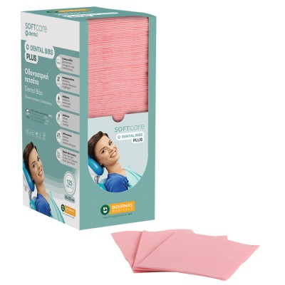 Oδοντιατρική Πετσέτα Soft Care Plus 3ply με Dispenser Ροζ (4 x 125 τμχ)