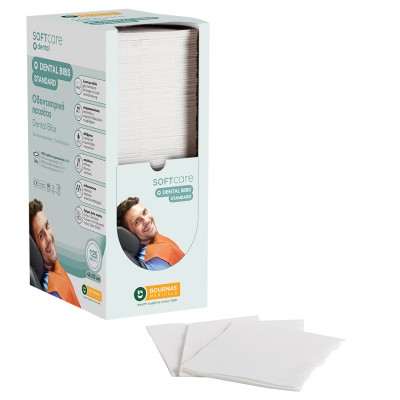 Oδοντιατρική Πετσέτα Soft Care Plus 2ply με Dispenser Λευκό (4 x 125 τμχ)