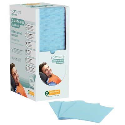 Oδοντιατρική Πετσέτα Soft Care Plus 2ply με Dispenser Γαλάζιο (4 x 125 τμχ)