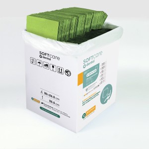 Oδοντιατρική Πετσέτα Soft Care Plus 2ply χωρίς Dispenser Λαχανί (500 τμχ)