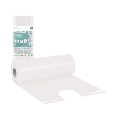 Οδοντιατρικές πετσέτες Soft Care σε Ρολό με Λαιμόκοψη  53 x 60cm Λευκό (80 τμχ)