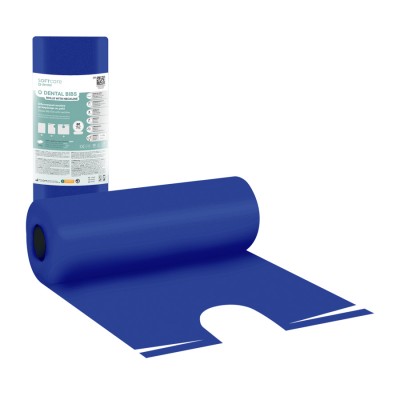 Οδοντιατρικές πετσέτες Soft Care σε Ρολό με Λαιμόκοψη  53 x 60cm Μπλε (80 τμχ)