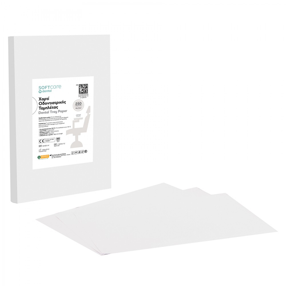 Χαρτί Οδοντιατρικής Ταμπλέτας Soft Care 8 x 28 cm Λευκό (250 τμχ)