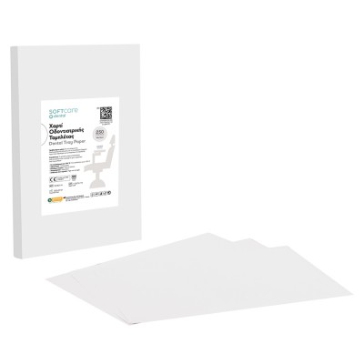 Χαρτί Οδοντιατρικής Ταμπλέτας Soft Care 8 x 28 cm Λευκό (250 τμχ)