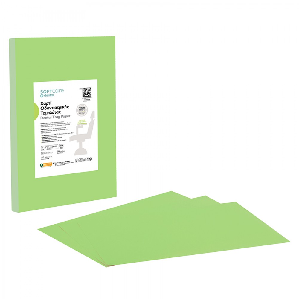 Χαρτί Οδοντιατρικής Ταμπλέτας Soft Care 8 x 28 cm Λαχανί (250 τμχ)